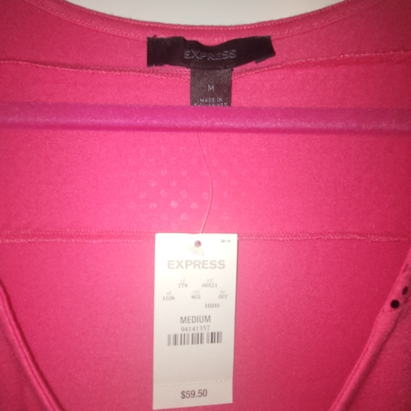 2007 Vintage Express Hot Pink Sequin Mini Dress - Picture 3 of 6